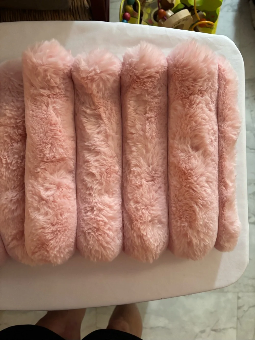 Pink Faux Fur Throw Pillow Covers